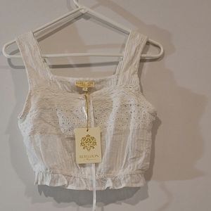 Rebellion crop top | Size M | White | NWT